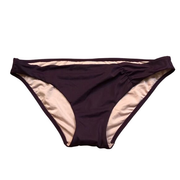 Victoria’s Secret deep purple ruched one side full bottom bikini bottoms NWT siz - Picture 1 of 7